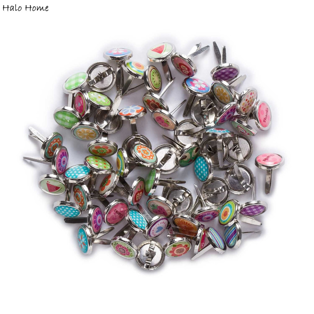 Tachuelas redondas de Metal para álbum de recortes, adornos hechos a mano, fabricación de tarjetas, remaches decorativos, 9-25mm, 10 Uds.