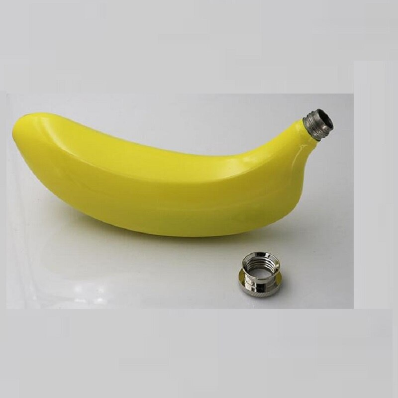 Stalen heupfles voor whisky en wodka banaan heupfles lip heup fles 5oz
