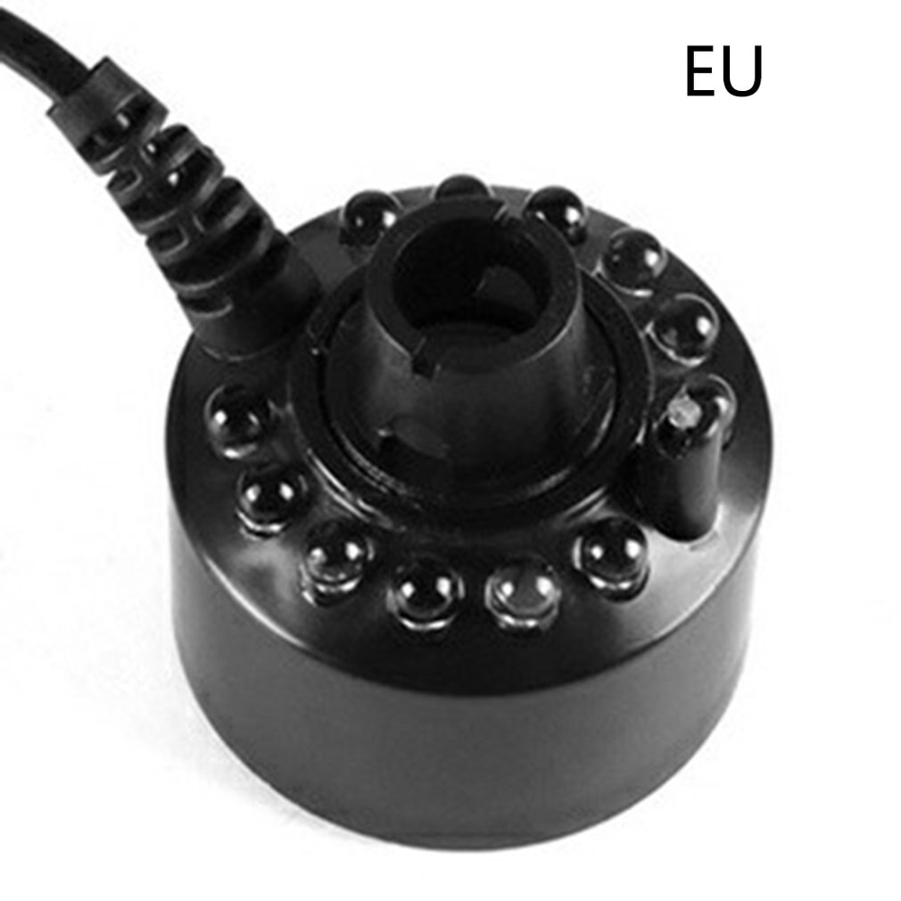 12 led ultrasone mistmaker, vernevelaar, waterfontein, vijverbevochtiger, bevochtiger, ideaal voor binnen- of buitenfonteinen: Eu-stekker