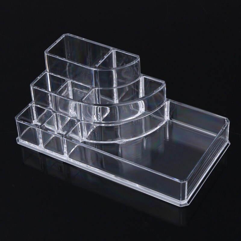Manicure File Organizer Transparent Acrylic Box Nail Art Storage Case Empty Nail Brush Pen Holder Makup Organizer Box Container