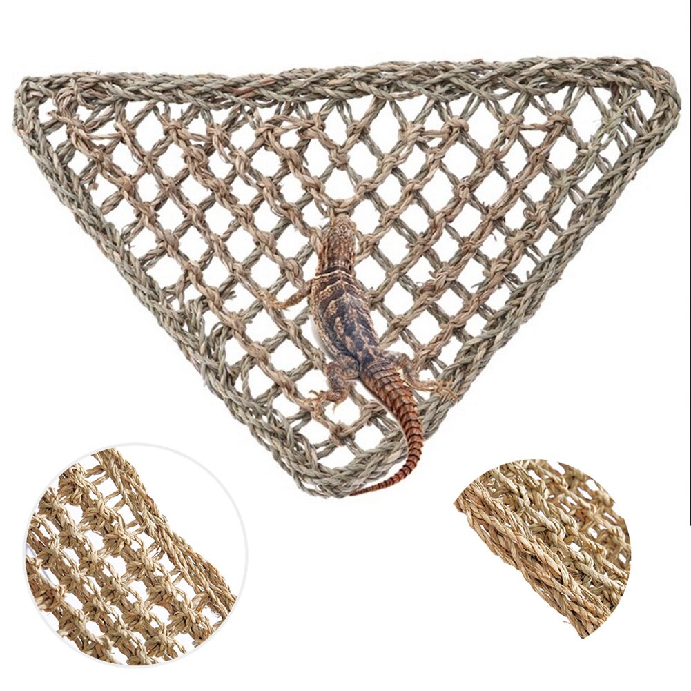Toy Rest Decor Hermit Crabs Lizard Climb Durable Triangular Hanging Net Lounger Pet Reptile Hammock Bearded Dragon Accessories