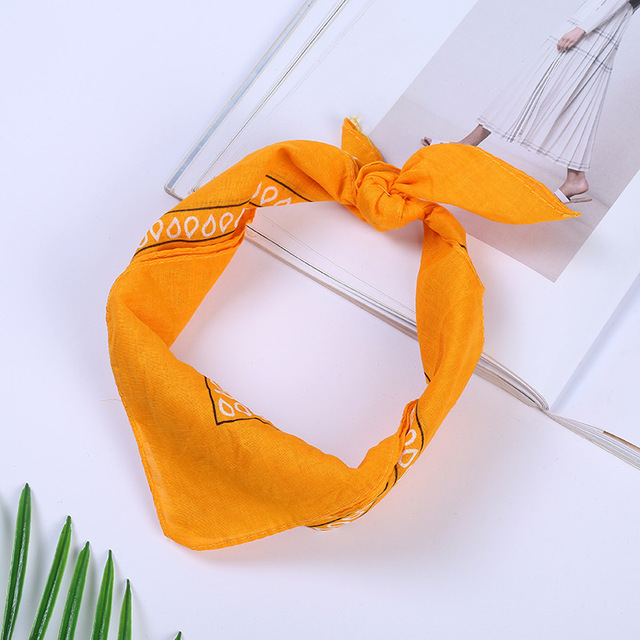 Frauen/Männer/Jungen/Mädchen Hüfte hüpfen 100% Baumwolle Bandana Platz Schal 55cm * 55cm Schwarz verrotten Paisley Stirnband Gedruckt Bandana
