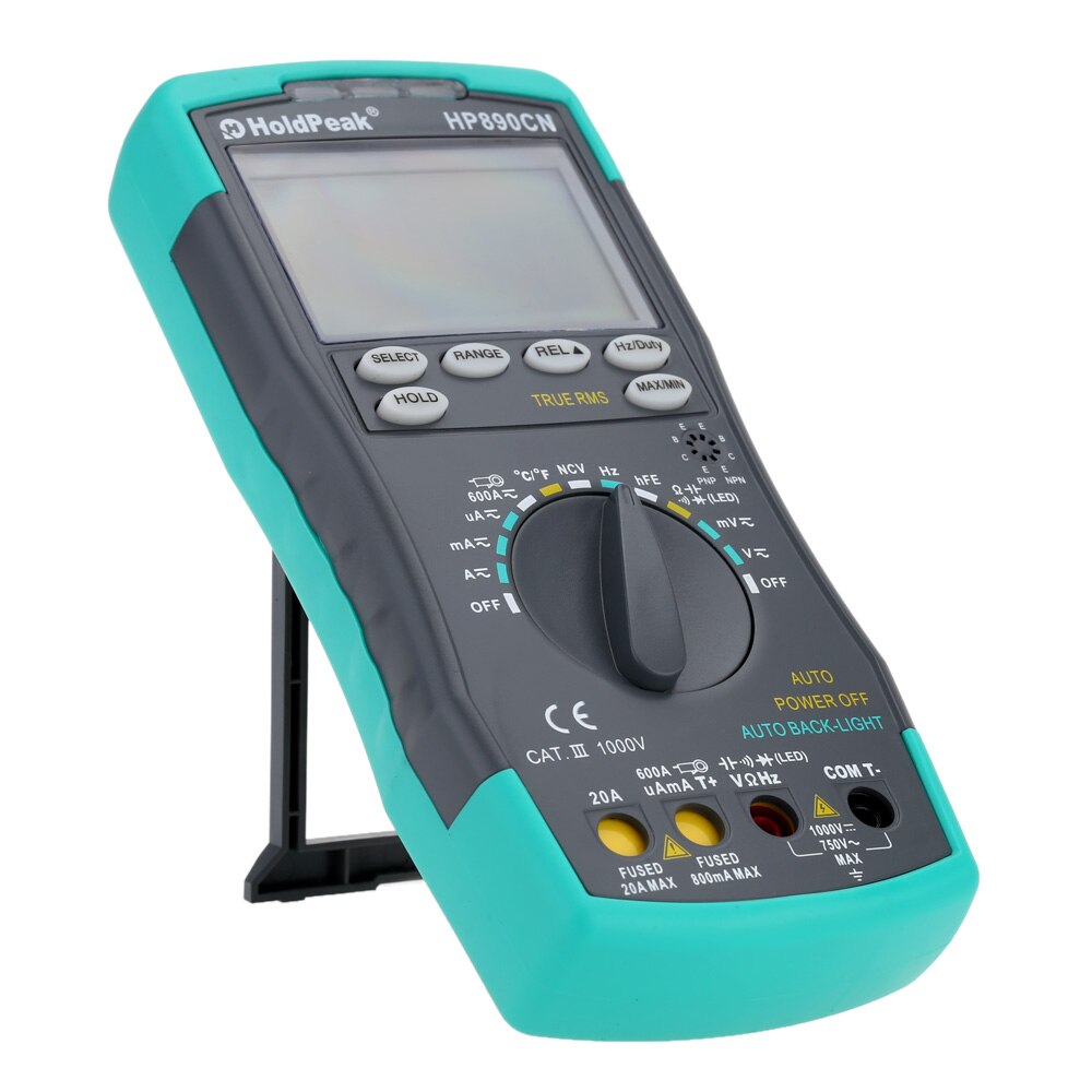 holdpeak hp-890cn Digital Multimeter Backlight resistance capacitance frequency duty cycle temperature and hFE test
