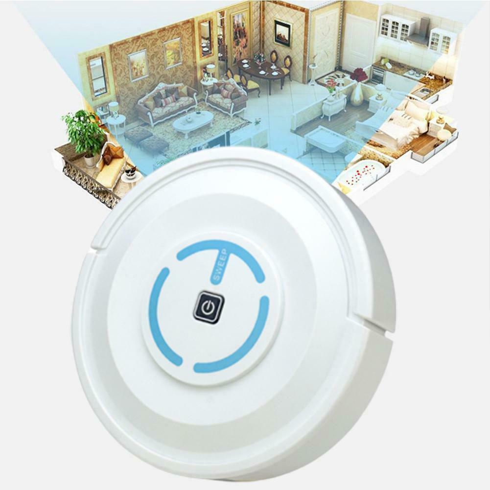 Intelligent Automatic Smart Vacuum Cleaners Ultra-Thin Sweeping Robot Automatic Home Cleaning Machine Robot for The Elderly: white