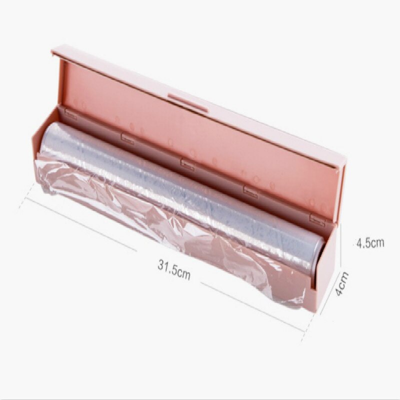 1 kpl yksinkertainen muovinen elintarvikekääre kalvo-annostelija muovinen keittiökelmu-annostelija säilöntäainekalvoleikkuri keittiötarvikkeet