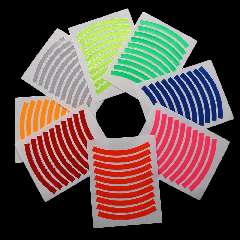 10 Pcs Kinderen Loopfiets Reflecterende Sticker Waterdicht Wiel Decals Band Applique Tape Veiligheid Stickers Fiets Accessoires