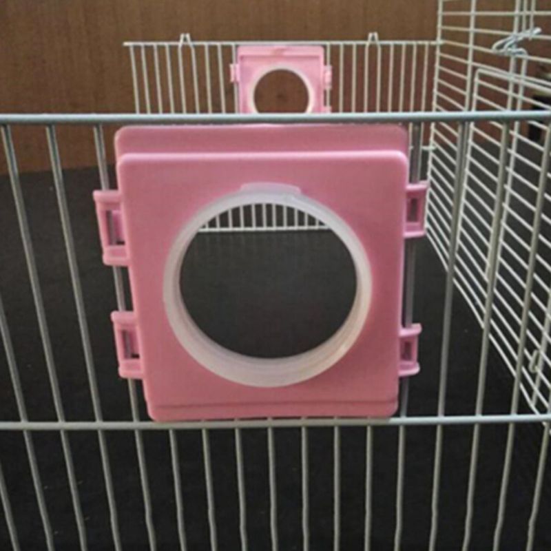 Kleine Hamster Kooi Fittings Externe Pijp Mond Baffle Hamsters Speelgoed Kooien Tunnel Poort Buiten Plaat (Willekeurige Kleur)