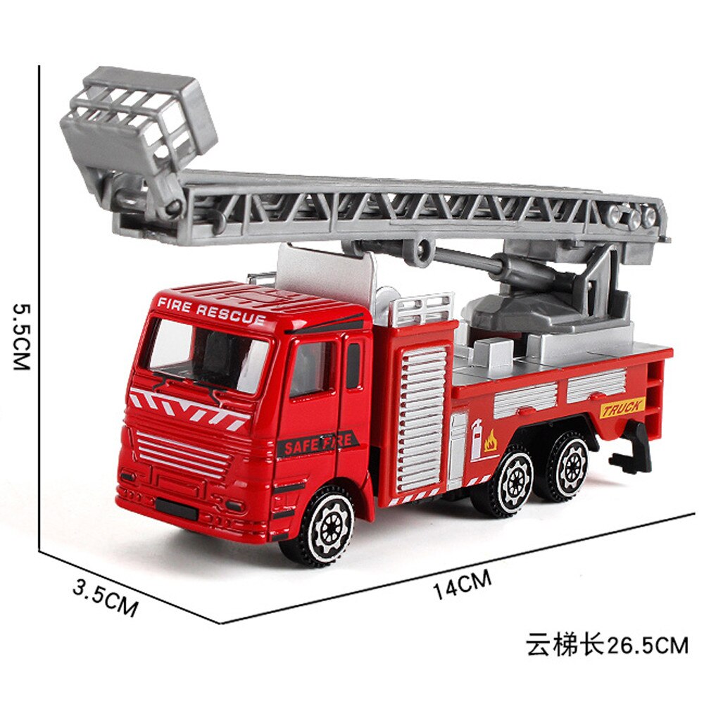 Alloy Engineering Toy Mining Car Truck Children's Birthday Fire Rescue Toys For childrenToy Vehicles Fire Truck