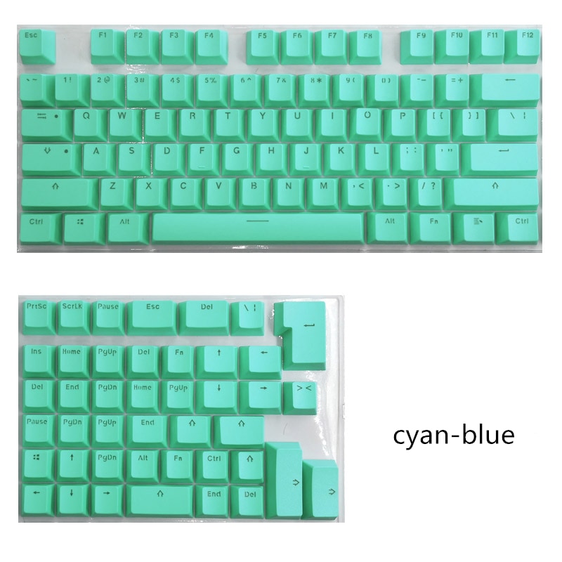 118 PBT Keycaps Set For 61 64 68 71 82 84 Layout Mini Mechanical Keyboard Key Cap RGB Letter Green Purple White Black Universal