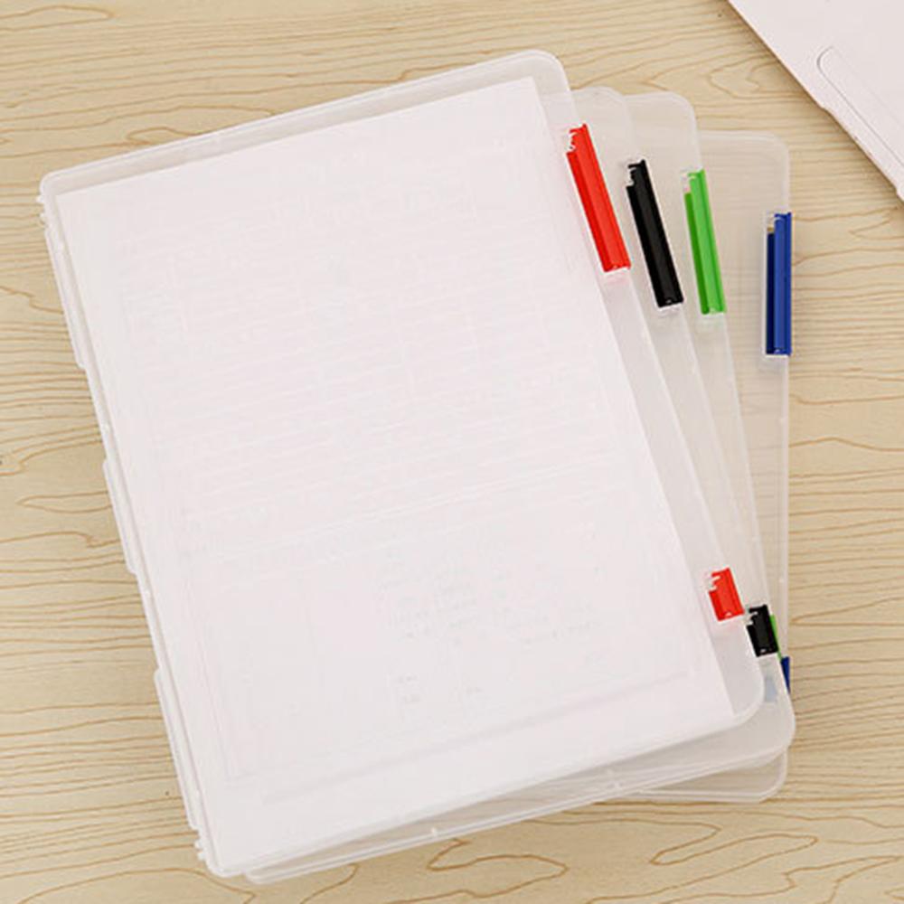 Boîte de rangement transparente en plastique, boîte de remplissage de papier pour documents A4