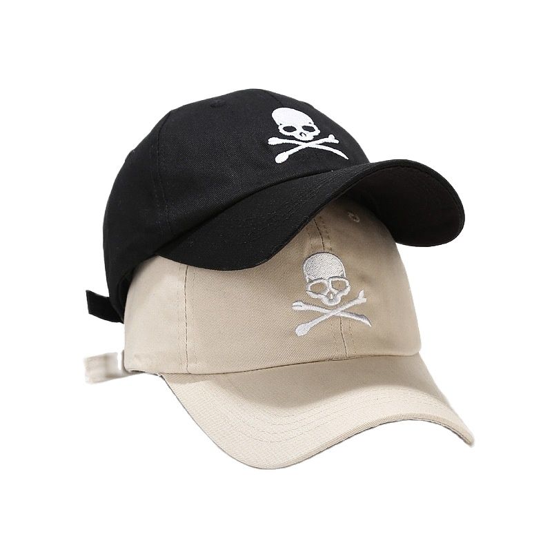 Cool Mannen Vrouwen Skull Print Zonnescherm Baseball Cap Snapback Zomer Buitensporten Zonnebrandcrème Hip Hop Verstelbare Katoen Hoeden