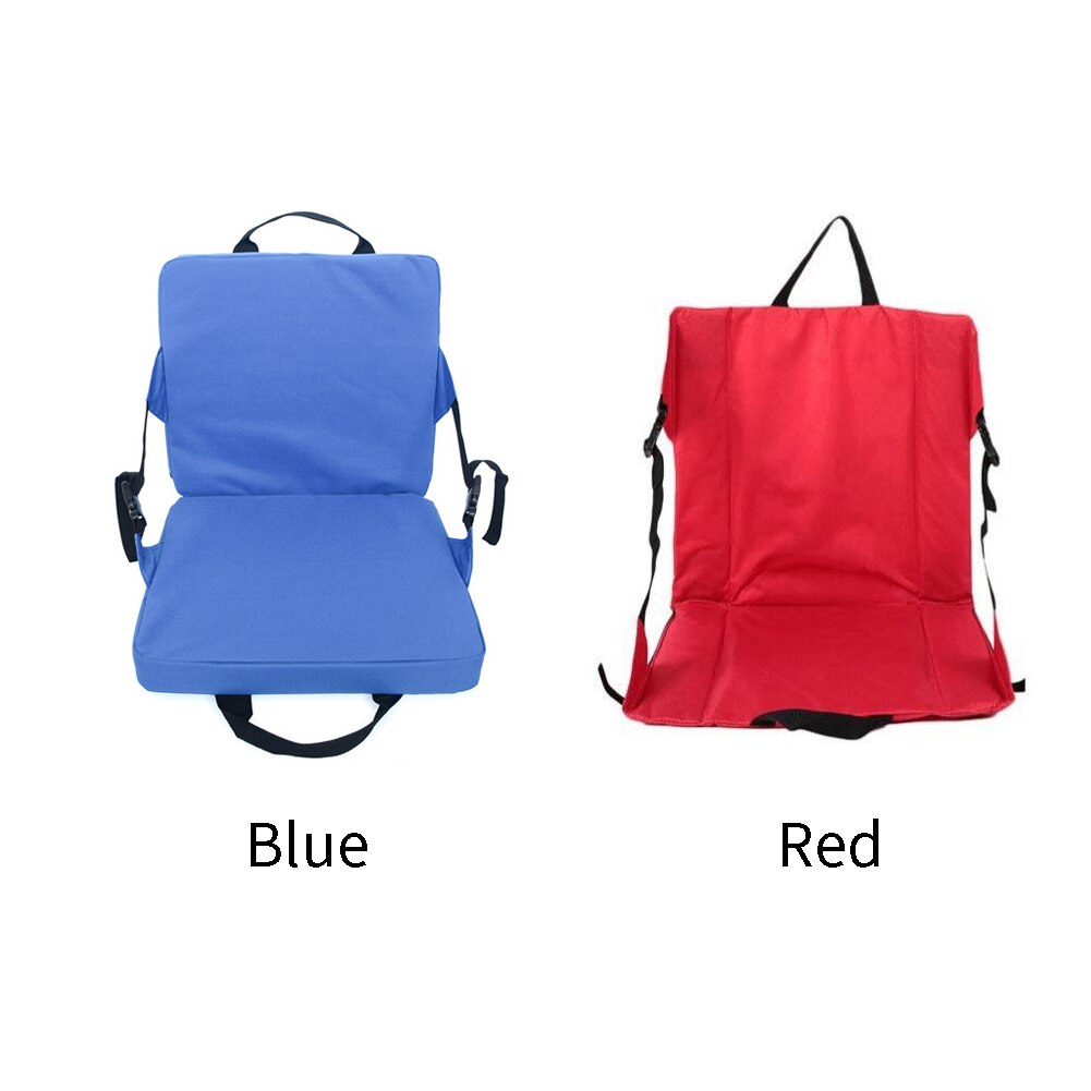 Con respaldo, silla plegable portátil, a prueba de humedad, para exteriores, antideslizante, cojín de playa, hogar, Camping, Picnic, pesca, estadio, asiento Blanqueador