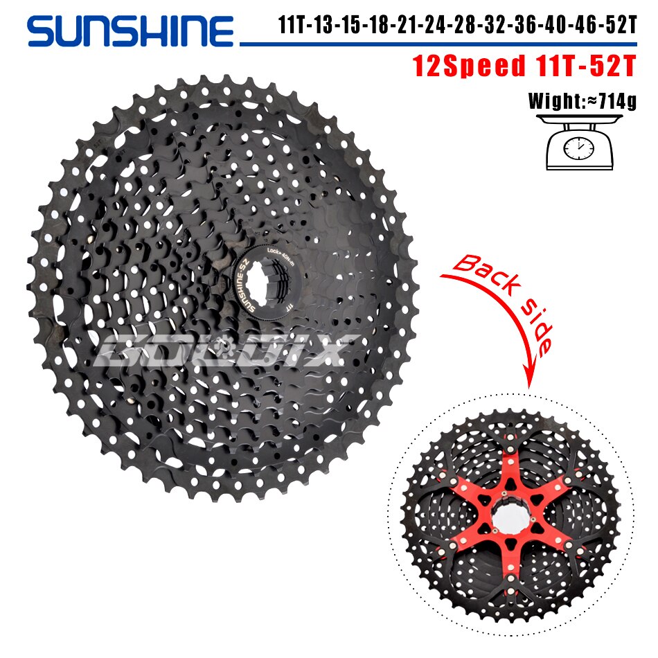 Sonnenschein schwarz fahrrad freilauf mtb fahrrad kassette k7 8/9/10/geschwindigkeit hg struktur spezifikation für shimano sram: Schokolade
