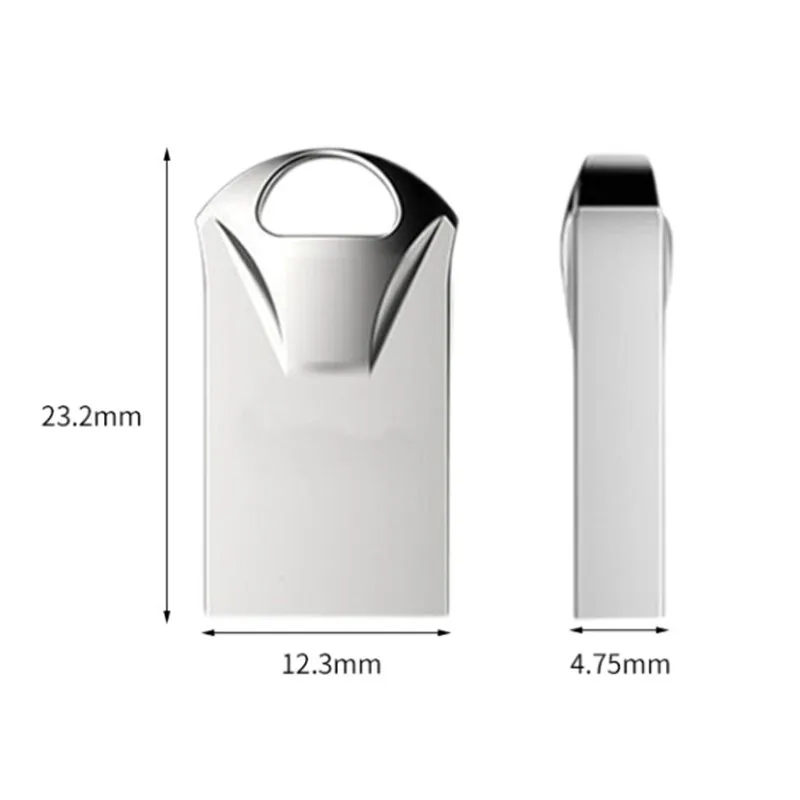 Mini Silvery Pendrive Family Photo 8GB 16GB 32G Small USB Flash Drive 64GB Memory Stick for PC Memoria 2.0 Thumbdrive Business