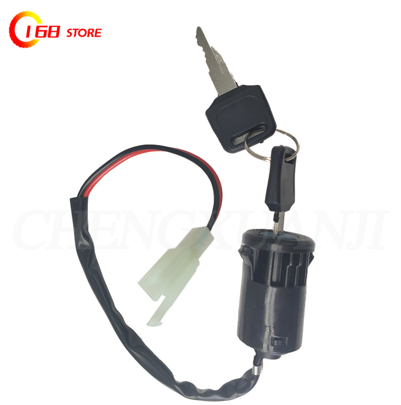 Interruptor de llave de encendido para ciclomotor, 2 cables, orificio de 28mm, accesorio para moto de cross ATV, herramienta de encendido/apagado para Go-Kart de motocicleta eléctrica duradera