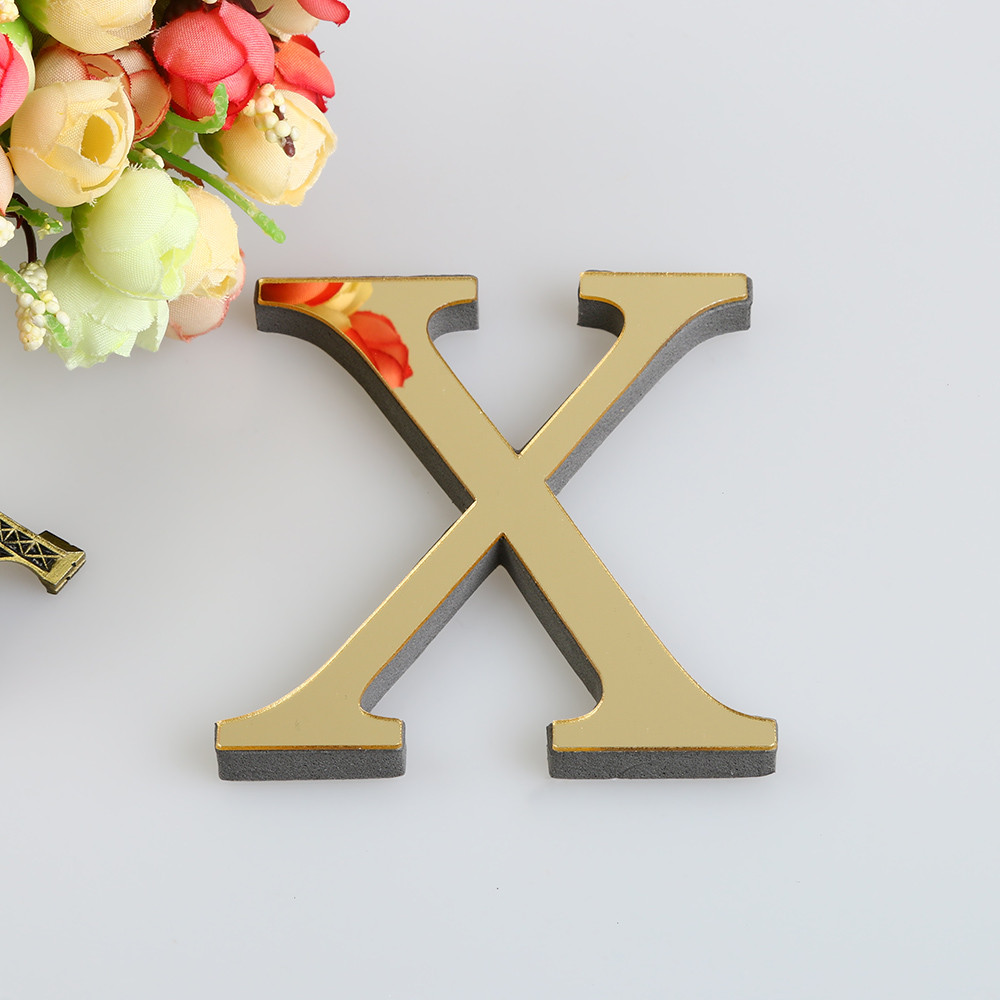 10CM specchio 3D 26 lettere adesivi murali in acrilico fai da te per logo nome alfabeto matrimonio lettere d'amore inglese parete arte casa arredamento: verde