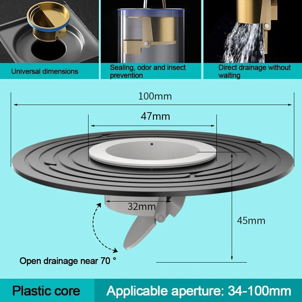 1 Stuks Drainage Afvoer Gootsteen Zeef Douche Backflow Preventer Filter Plug Drainage Producten Anti-Geur Toilet Afvoer: Chrome