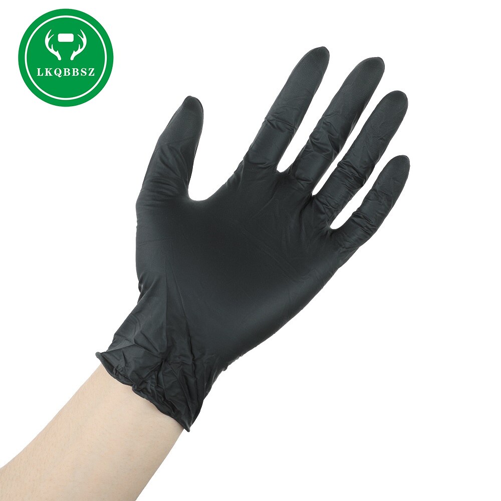 PVC Gloves Disposable Anti-Static Plastic Gloves Mask For Food Cleaning Cooking Kitchen Accessories 20/50/100PCS: black-50pcs / L