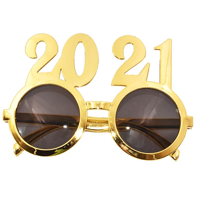 Prop Glasses Dressing Up Number Year Photography Prop Glasses Party Decorative Glasses Photobooth Props: Golden