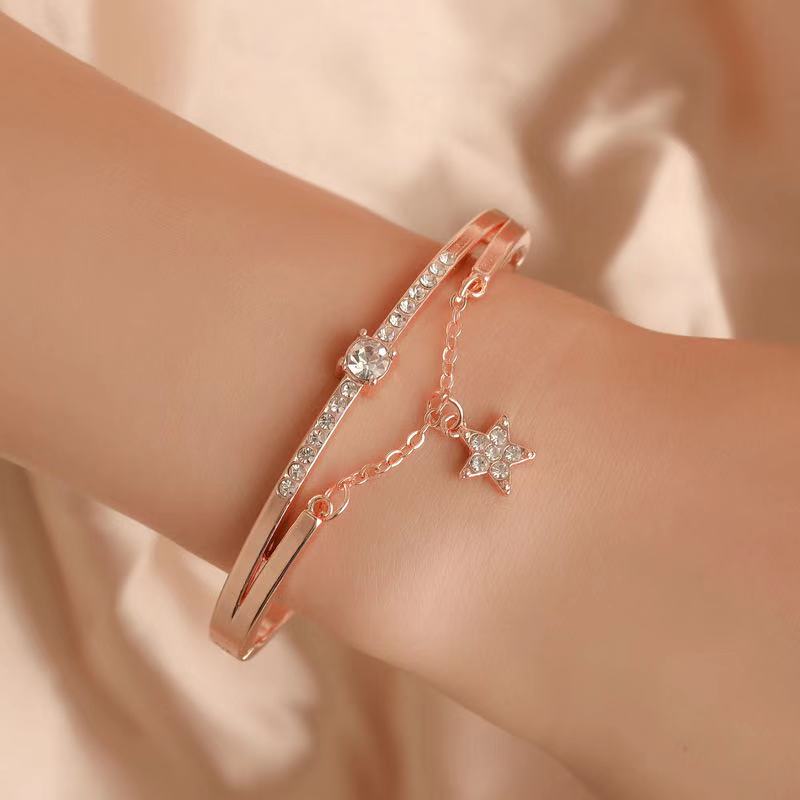 European Star Charms Bracelets For Women Cubic Zirconia Infinity Tennis Bracelet Femme Jewelry Pulseras Mujer