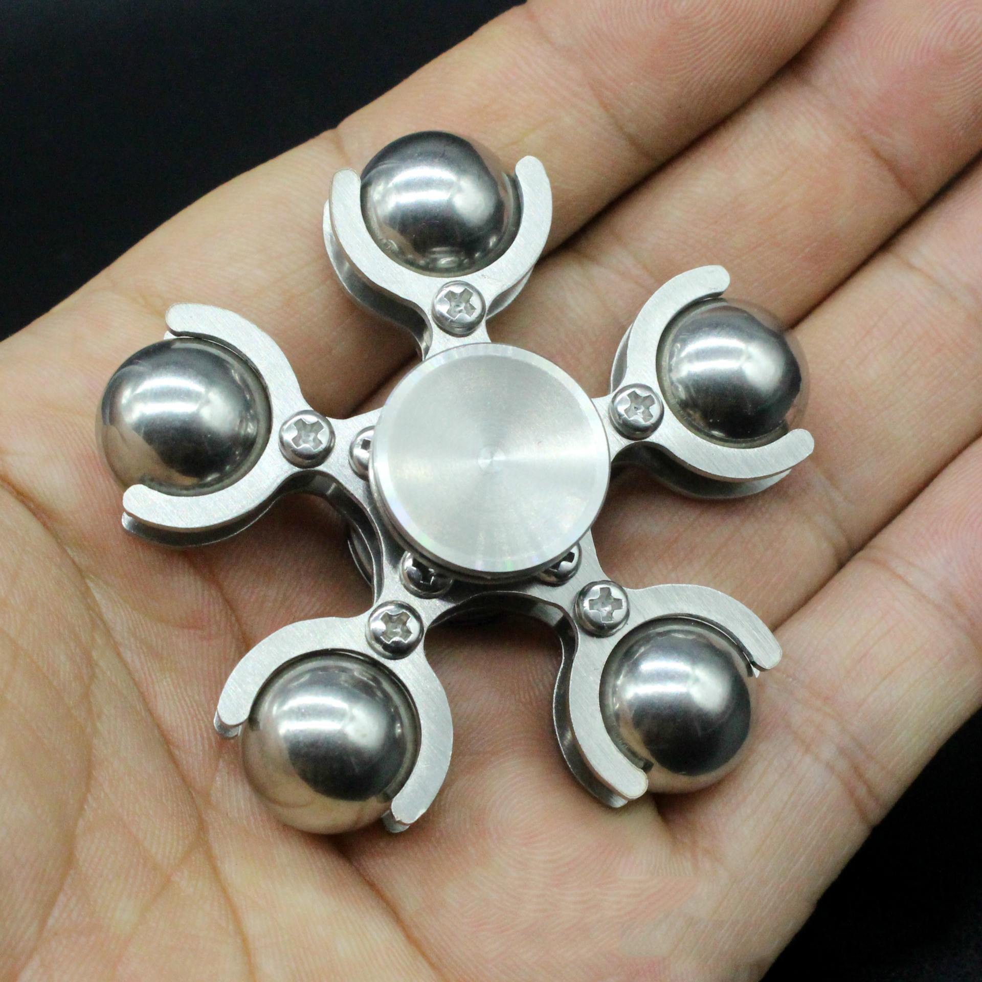 Steel Ball Ferris Wheel Metal Fidget Spinner Stainless Steel Hand Spinner Stress Reliever Toys Gyroscope Desktop for Adult
