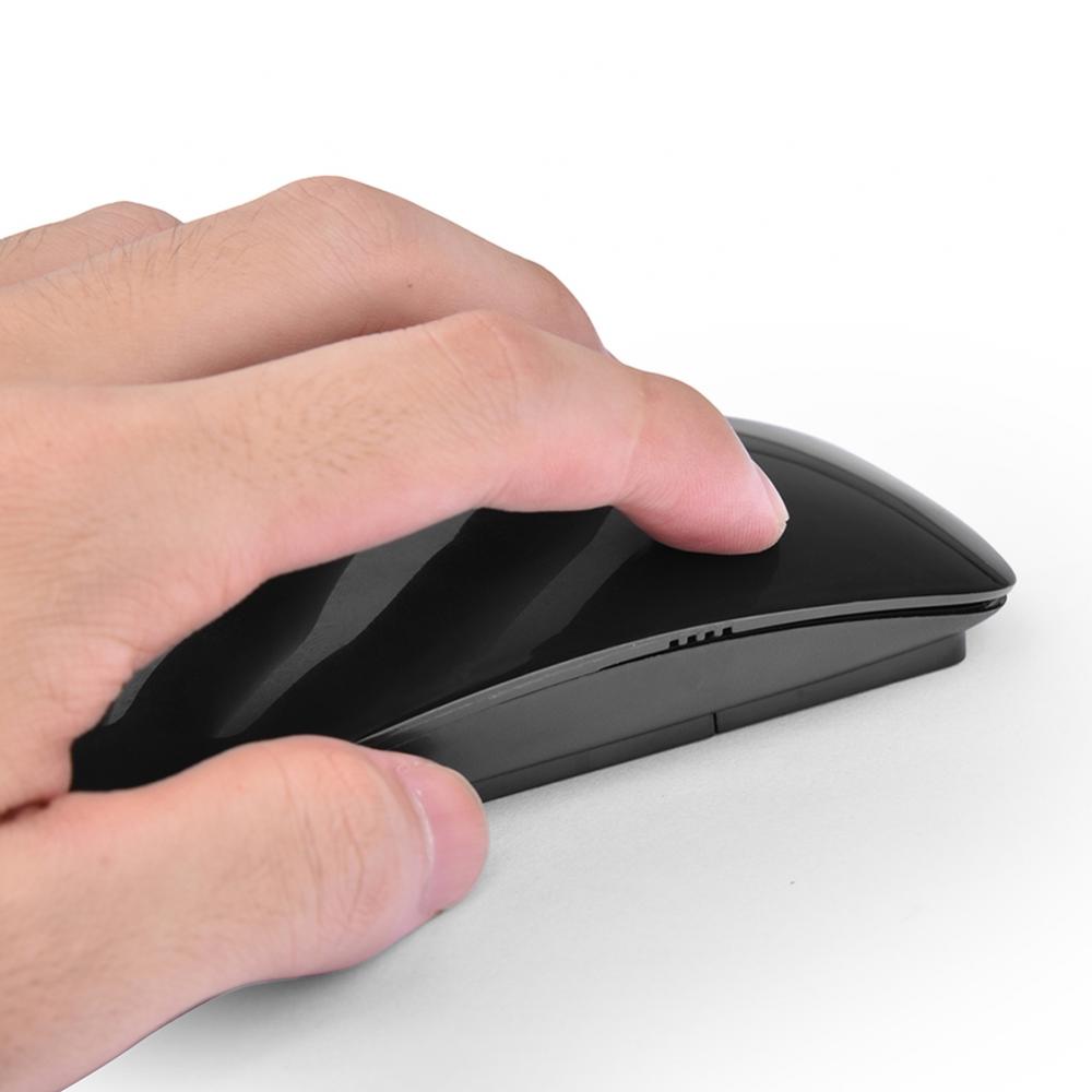 Mouse óptico ultra fino, bluetooth, sem fio, sensível ao toque, ergonômico, com 1200 dpi, para ipad, apple, macbook