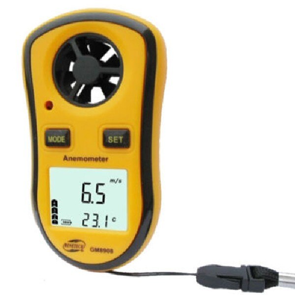 Echte Digitale Toerenteller Handheld Air Wind Schaalmeter Meter Digitale Anemometer Thermometer