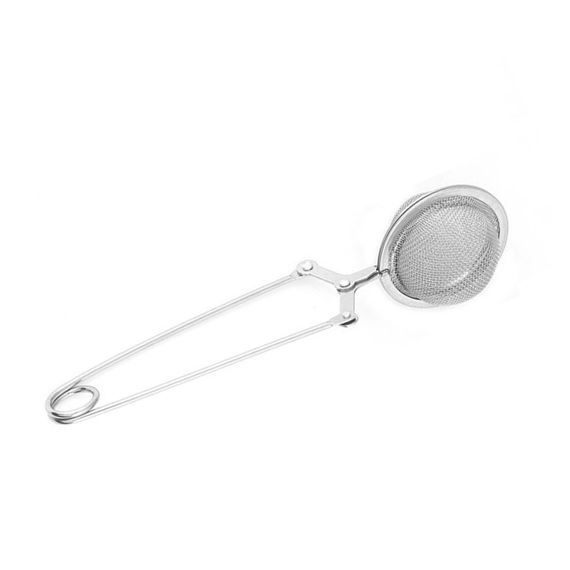 Stainless Steel Handle Line Tea Ball Bulk Tea Filter Tea Drip Handle Seasoning Pot Ball Infuser Humanized Handle: Round