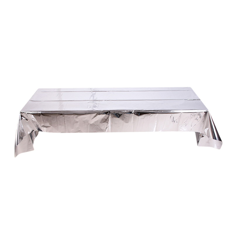 Rose Gold Foil Tablecloth Tablecloth Shiny tablecloth, Suitable For Party Wedding Anniversary Thanksgiving Christmas: Silver