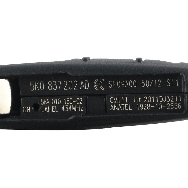 1/2/3/5 Uds 433MHz ID48 Chip Flip llave remota 5K 0837202 AD para VW Polo Sedan Golf 6 Passat B6 Volkswagen Touran Bora
