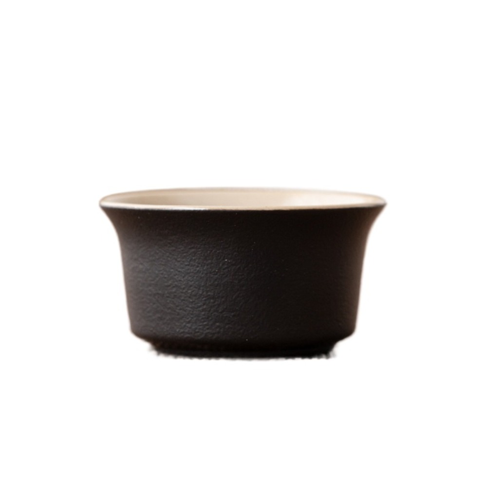 6PCS Drinkware Retro Tea Cup Black Heat-resistant Tea Bowl Luxury Handmade Single Cup Home