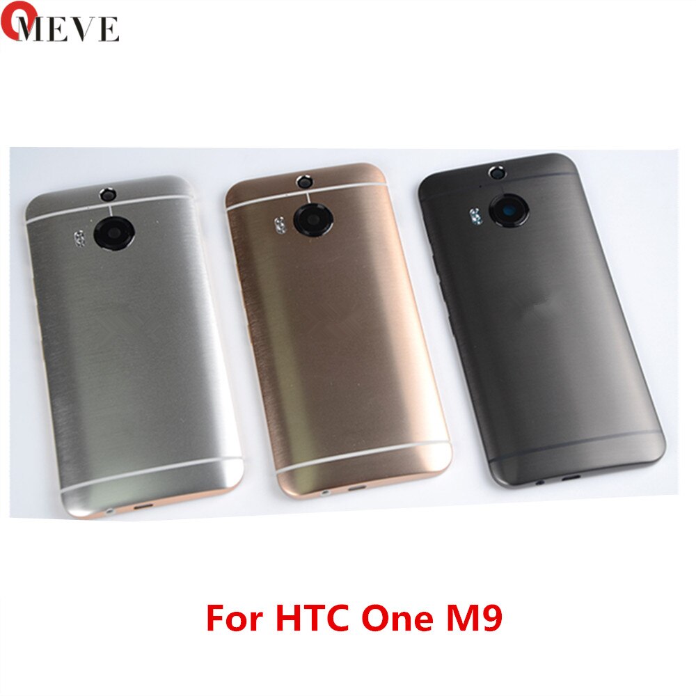4 in 1 originele metalen achterklep voor htc one  m9 batterijklepje aan de achterkant met bovenklep + sim-lade + sd-tf-lade + zijknoppen