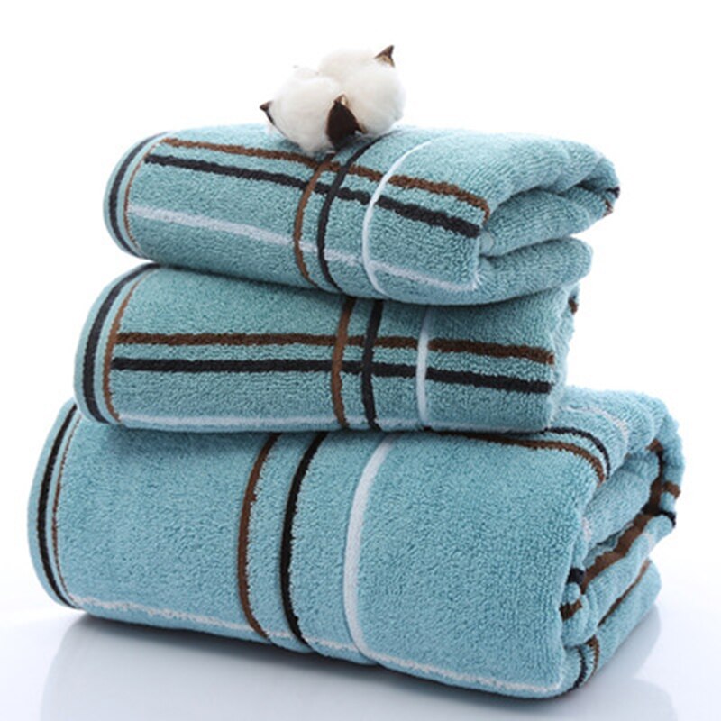 Håndklæde bad hotel specielt blødt håndklæde perfekt simpelt rutet håndklæde sæt  (2 *  håndklæde 1 *  badehåndklæde) hjemmetekstiler