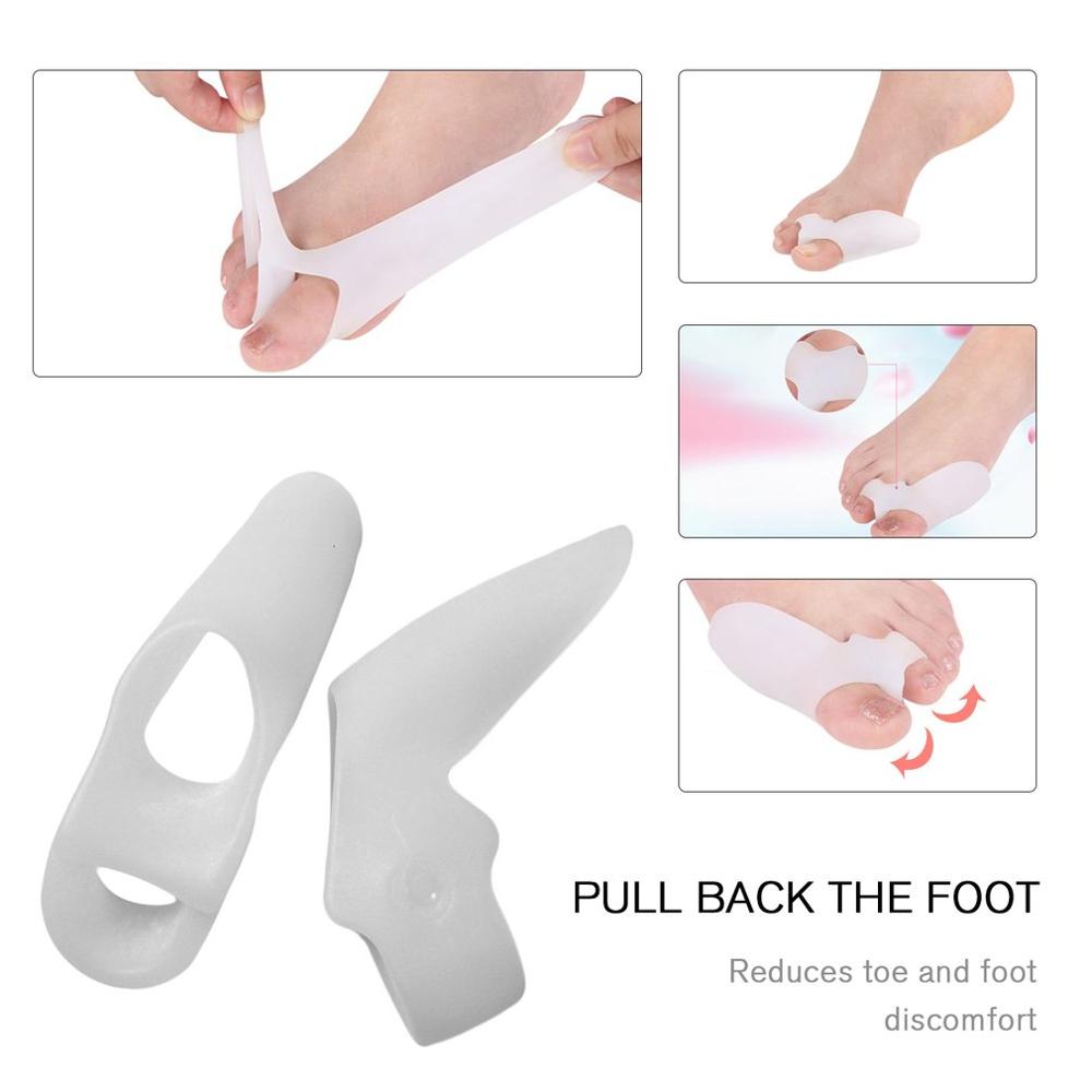 2 pièces/paire gros orteil séparateur correcteur lisseur Bunion attelle orteil lisseur pied soulagement de la douleur Hallux Valgus soins des pieds blanc