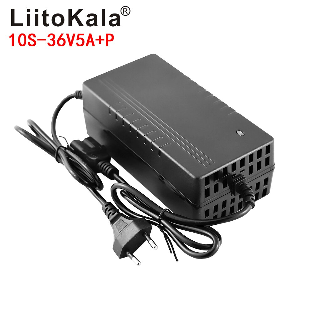 Liitokala 10S 36V5A Charger 42V 5A 18650 Lader 100-240V Input Lithium Li-Ion Lader Voor 36V Elektrische Fiets Wo-Wiel Voertuig: 36V5A-P
