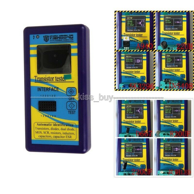 DYKB TFT LCD Transistor Tester Diode Thyristor Capaciteit Weerstand Inductie MOSFET ESR LCR Meter NPN MOSFET