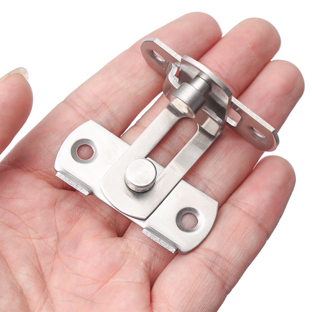 90 Degree Hasp Latches Stainless Steel Sliding Door Chain Locks Security Tools Hardware For Window Cabinet Hotel Home Hardware