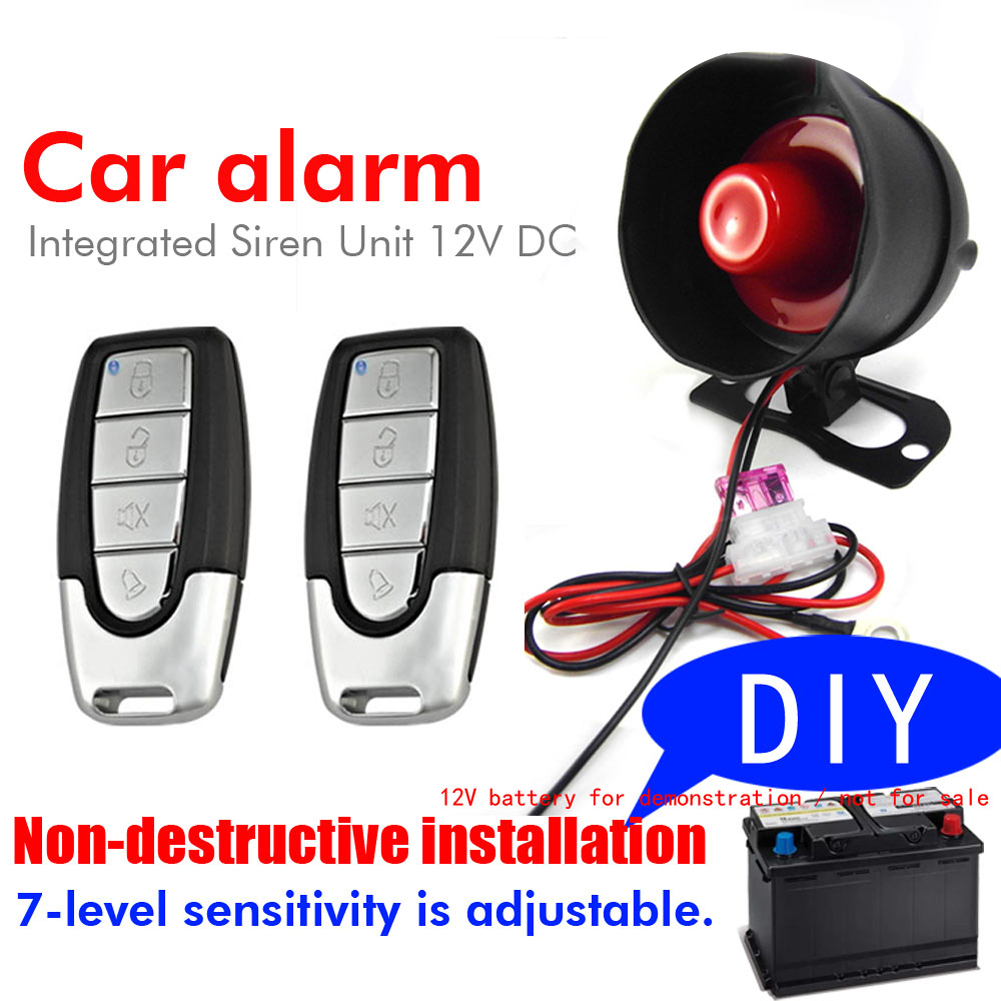 Car Anti-theft Vibrations Alarm One Way Vehicle Burglar Alarm Securitys Protections Sensitivity Adjustable Universal