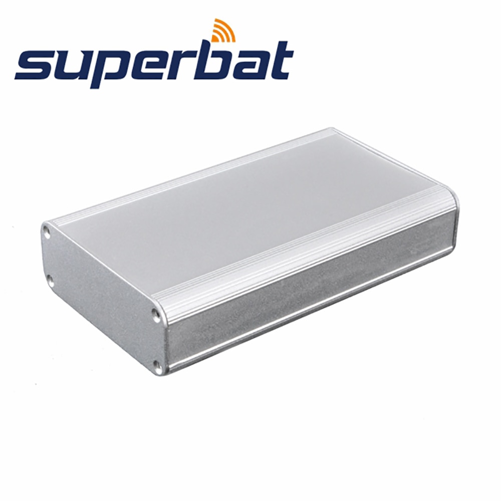 Superbat 110*66*24mm aluminio extruido plata caja blanca instrumento electrónica PCB amplificador caja de cierre 4,33 "* 2,60" * 0,94"