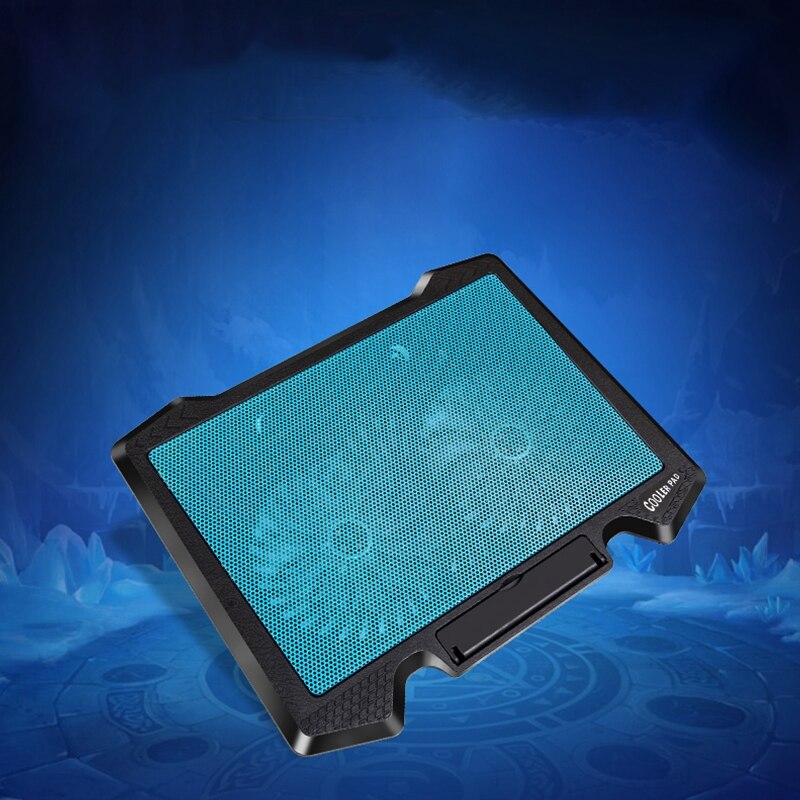 Laptop Cooler 2 USB Ports and Two Cooling Fan LED Laptop Cooling Pad Notebook Stand for 12-17 Inch for Laptop Black