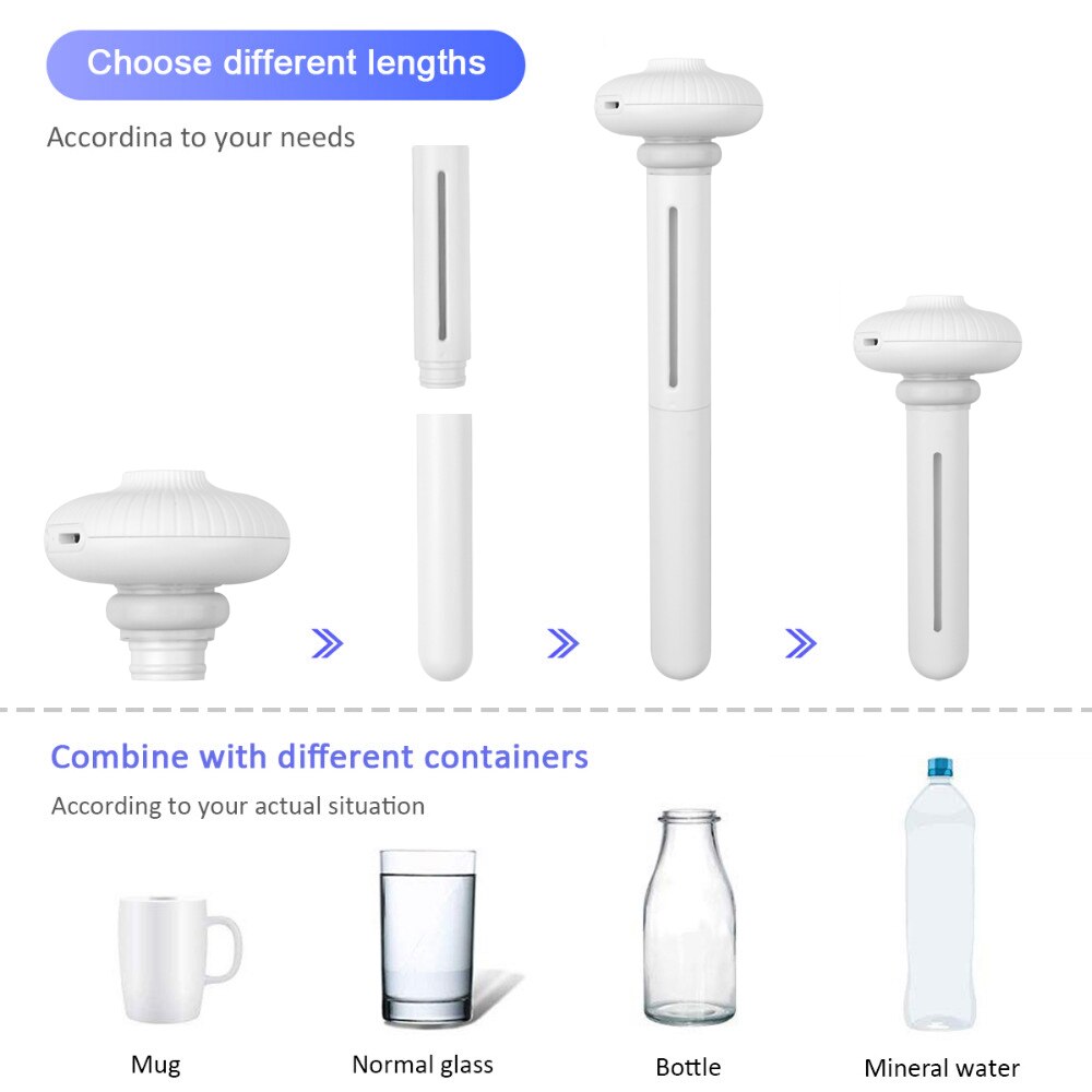 White Adjustable Height Donut USB Humidifier Portable Ultrasonic Mist Maker Aroma Diffuser for Home Office Travel Air Humidifier