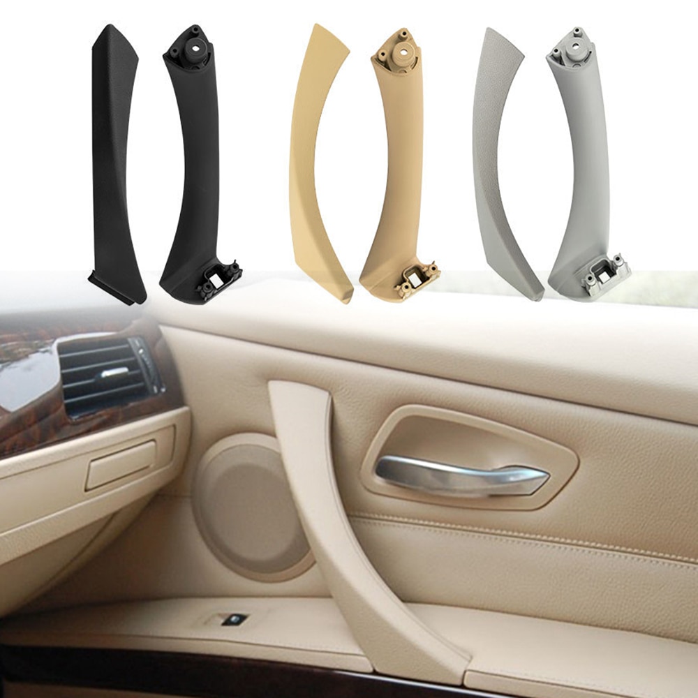 Auto Binnenste Handvat Interieur Deurklink Panel Handvat Pull Trim Cover Grijs Beige Zwart Links Rechts Voor Bmw 3X E90 e91