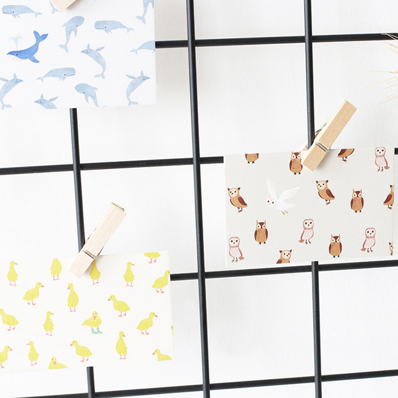 28 stks/doos Leuke forest dieren kaarten mooie creatieve lomo cartoon kleine kaarten bericht kaart postkaart universele