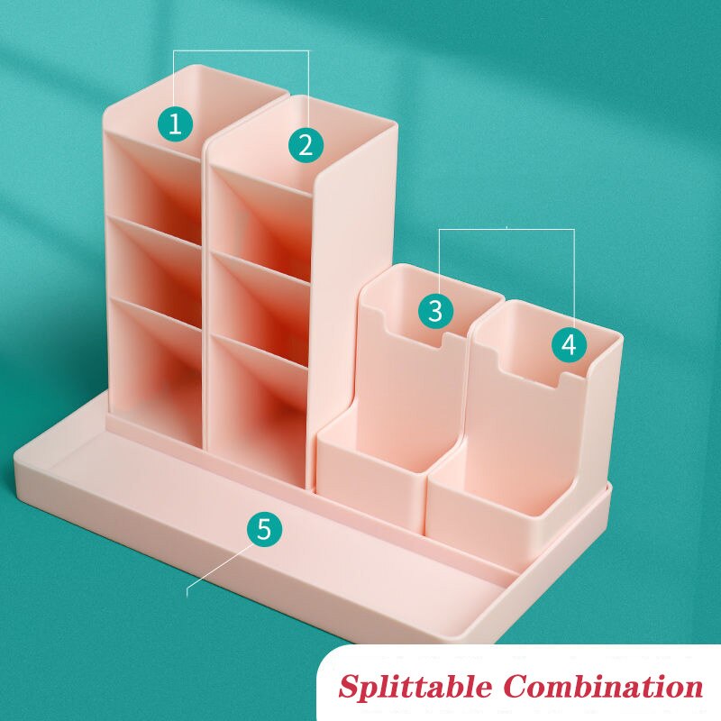 Large Capacity Desk Pen Holder Pencil Storage Box Desktop Organizer Stand Case School Office Stationery