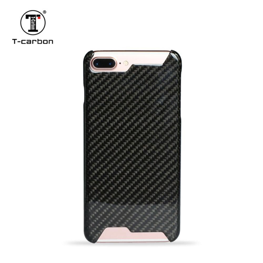 T-Carbon Luxe Mobiele Telefoon Beschermhoes Glossy Black: matte black