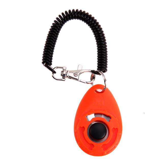 Dog Train Clicker for Trainer Pet Training Clicker Sound Training Tool Portable Pet Products: Orange
