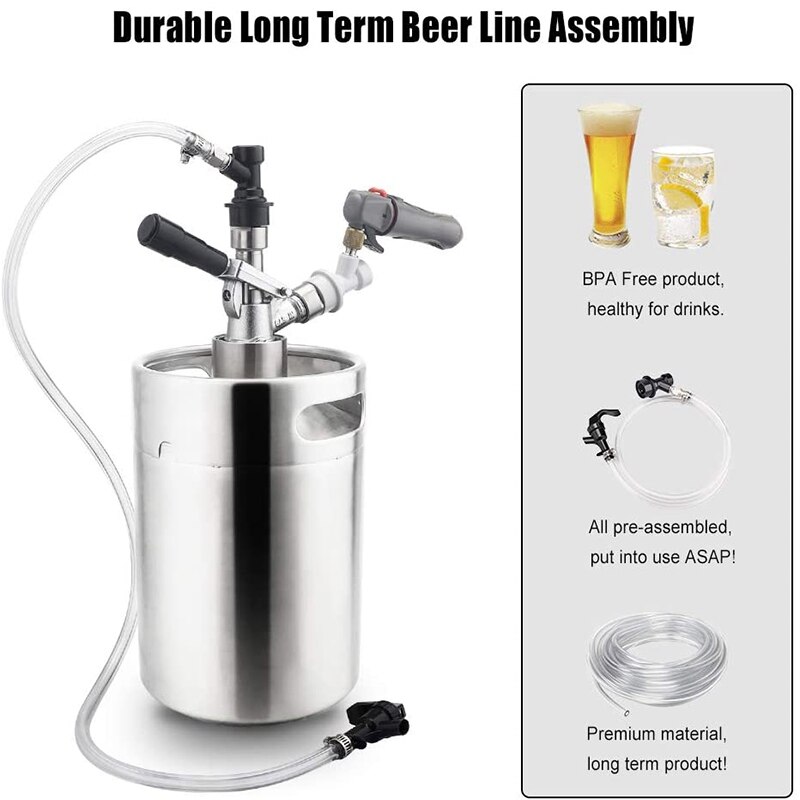 3FT Ball Lock Beer Line Assembly, Picnic Tap Fauce... – Grandado
