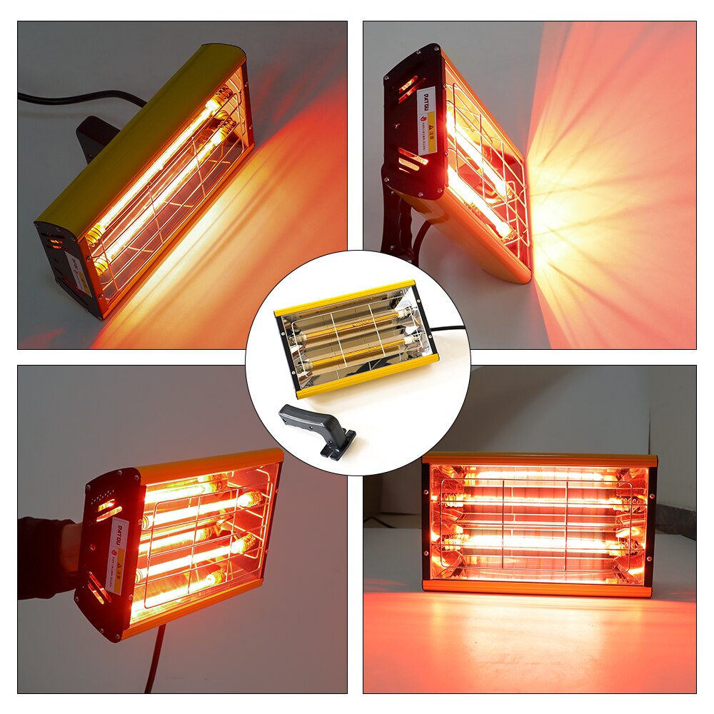 2000W Infrared Paint Curing Lamp for Drying Paint Dryer Heating Lamp Heater Infrared Lamp Light Shortwave Spray Paint Booth