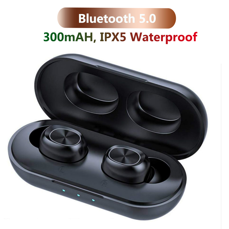 TWS Bluetooth Oortelefoon Streo Draadloze Oordopjes met Draadloos Opladen Case 3D Stereo Geluid IPX5 Waterdichte Whit Opladen Doos