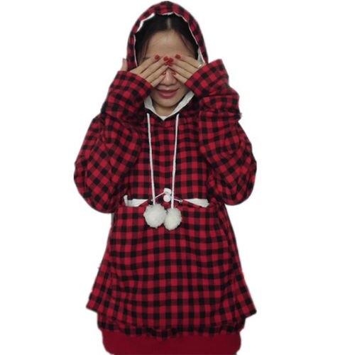 Emmababy gravidkläder för kvinnor hoodie stor ficka sällskapsdjur hund katt känguruhållare bärarrock påse toppar